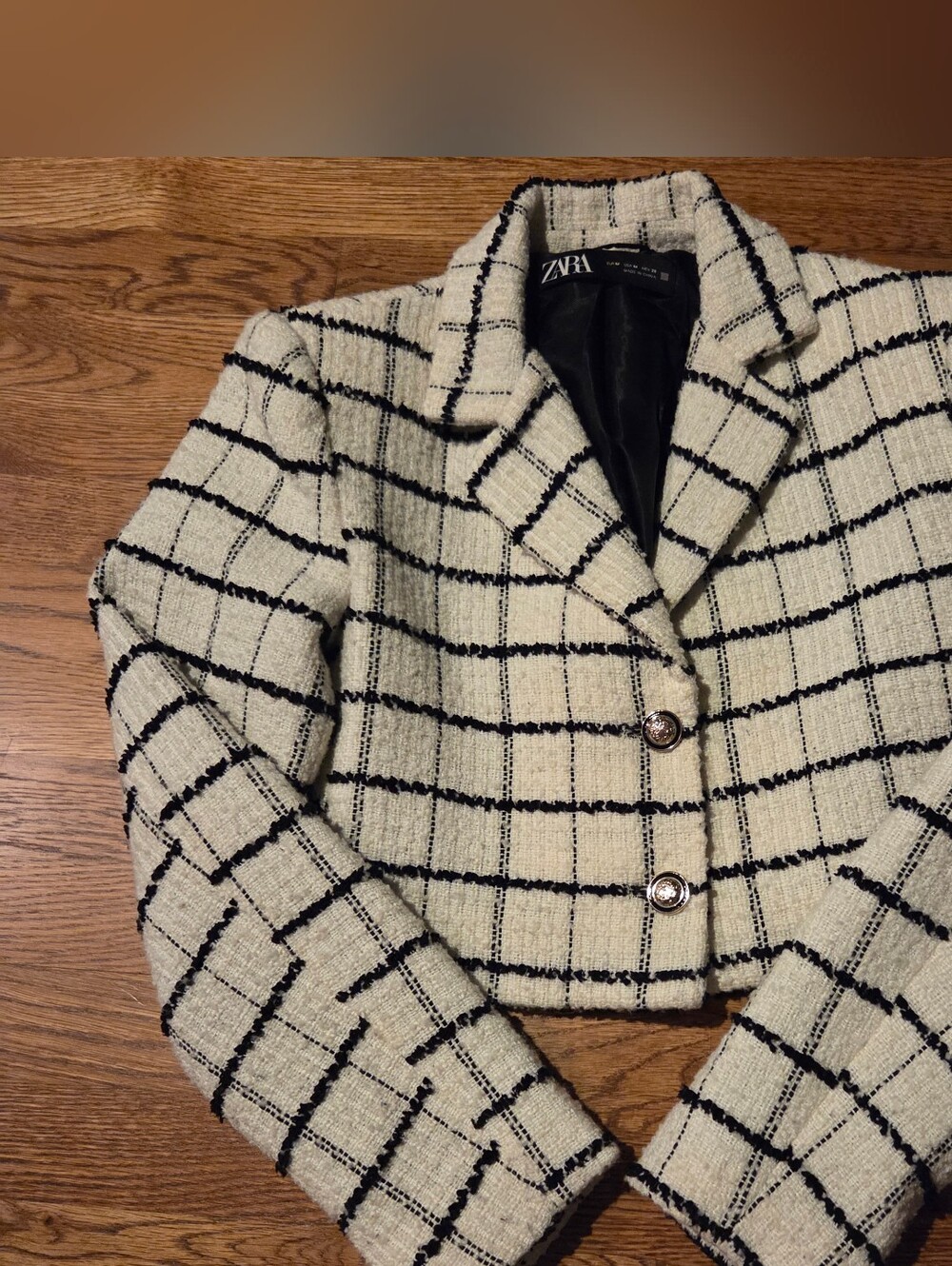ZARA Tweed Set – Blazer & Shorts Size M/S - Picture 10 of 16